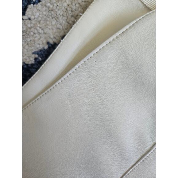 Free People Faux Leather Flare Pants Size 32 NWT Off-white - Picture 6 of 13